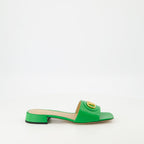Image of VLogo Leather Mules by Valentino Garavani for Women - Season Spring-Summer 2025 - Right Side View