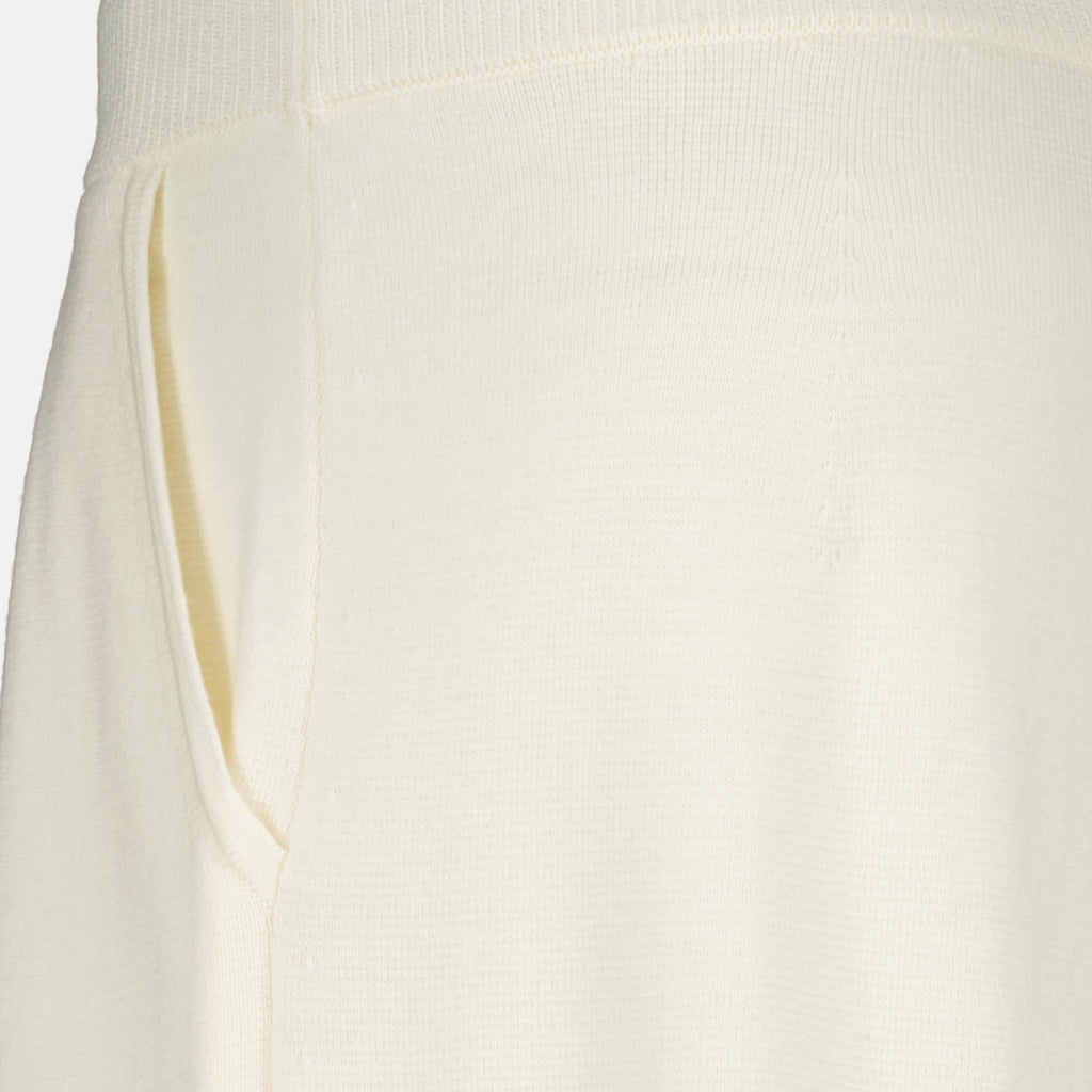 Imagem de Pantalon en Maille Blanc da Max Mara para Mulheres - Temporada Primavera-Verão 2026 - Vista de Detalhe 1