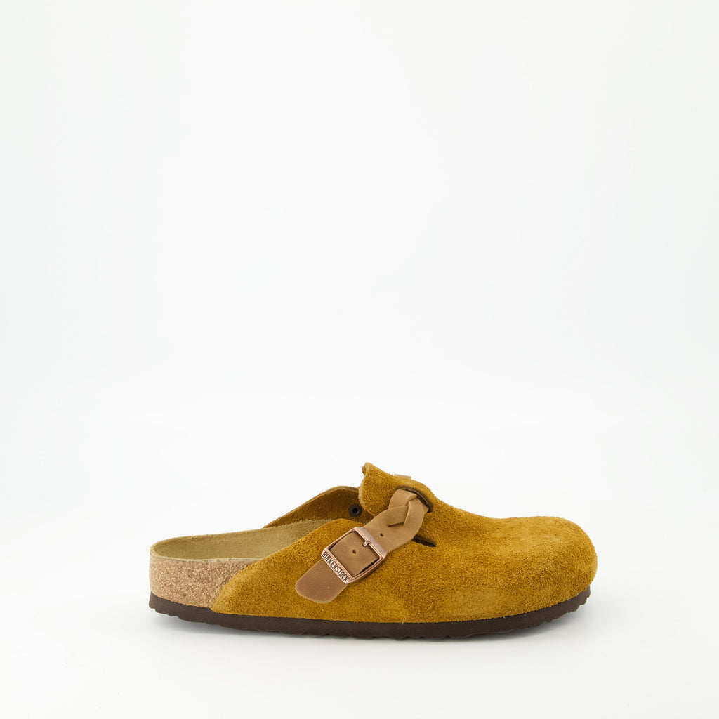Image de mules tressées Boston par Birkenstock pour femmes - Saison Printemps-Été 2025 - Vue latérale droite