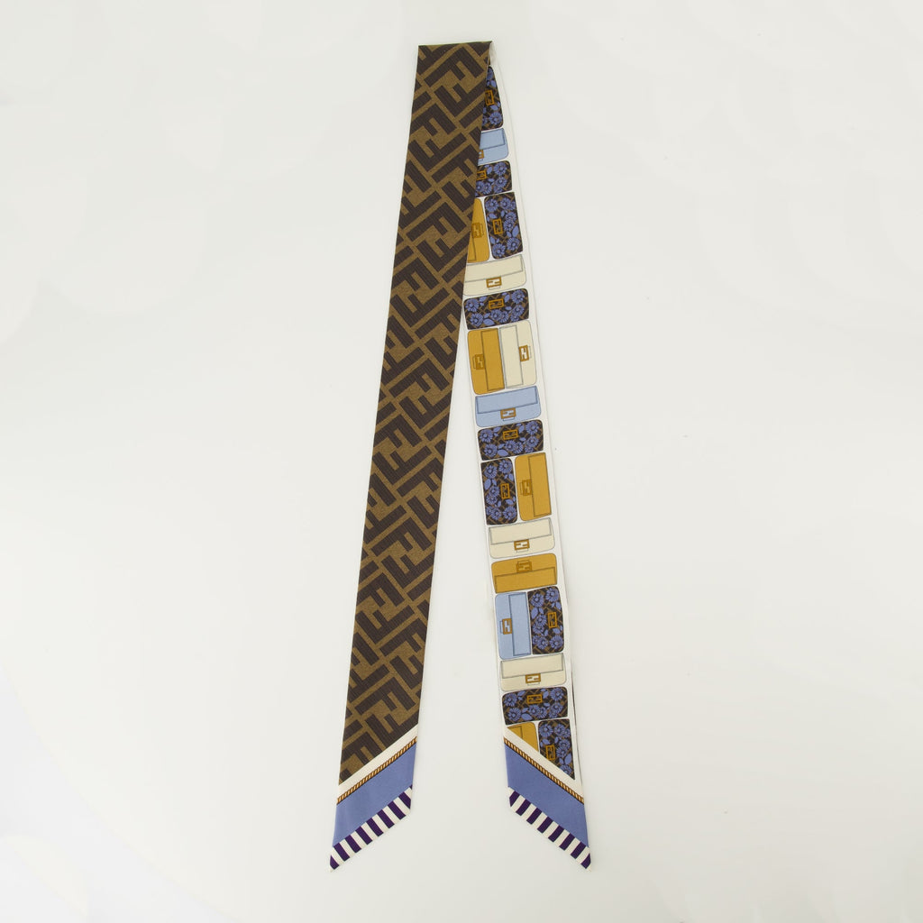 フェンディの女性用マルチカラーシルクヘアバンドの画像 - シーズン春夏2026 - 前面ビュー