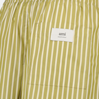 Ami PARISによるユニセックスのカーキストライプショーツの画像 - シーズン春夏2025 - 製品詳細ビュー2