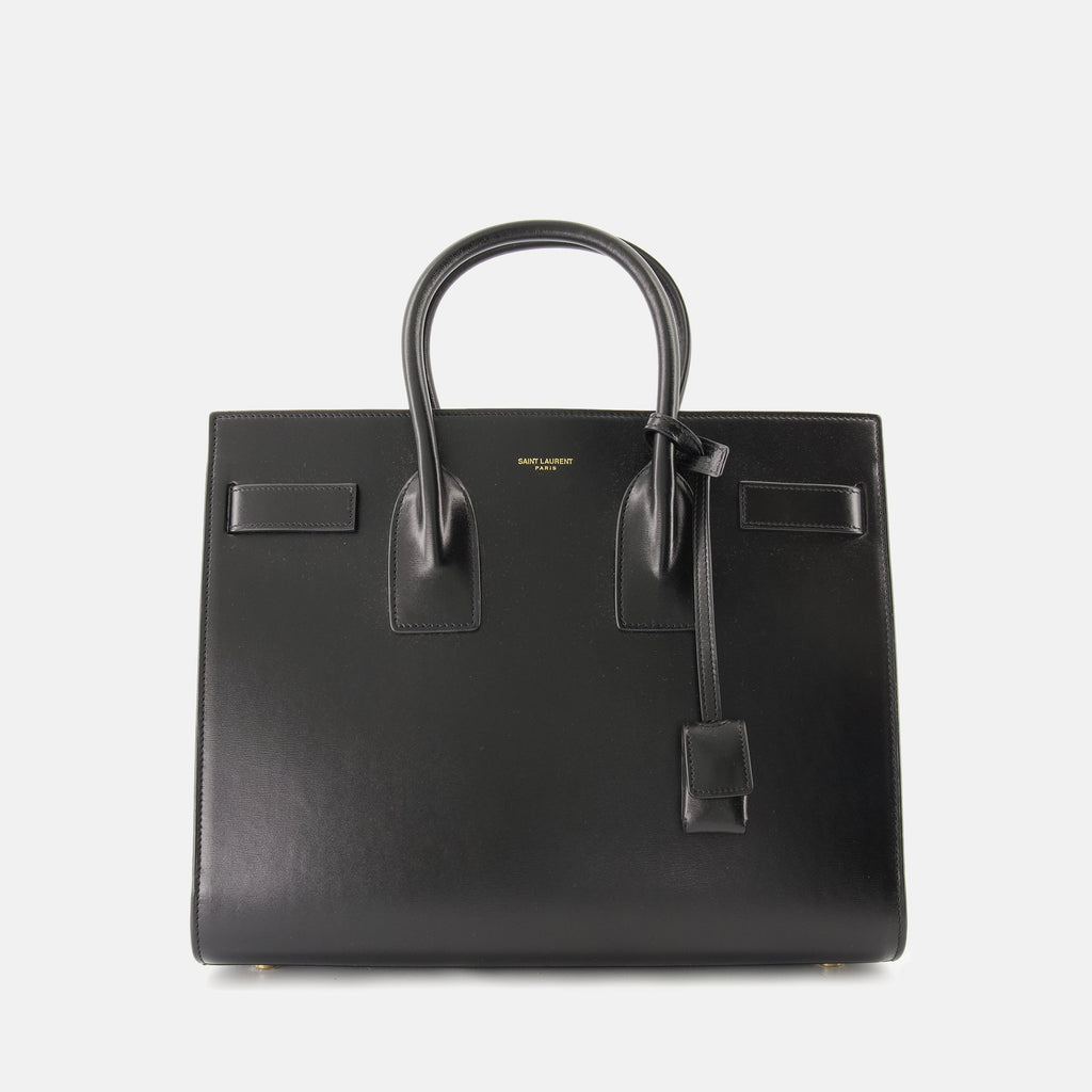 Saint Laurent Sac de Jour, black handbag, designer bag, luxury accessories, smooth leather handbag
