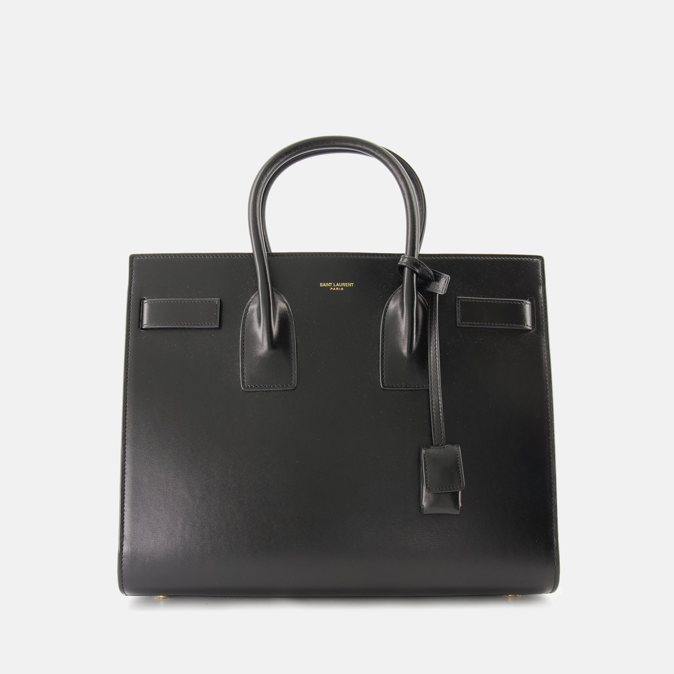 Saint Laurent Sac de Jour, black handbag, designer bag, luxury accessories, smooth leather handbag