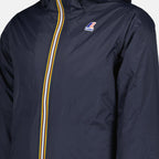 K-Way jacket, blue-grey jacket, fashion-forward outerwear, luxury waterproof outerwear, unisex fashion