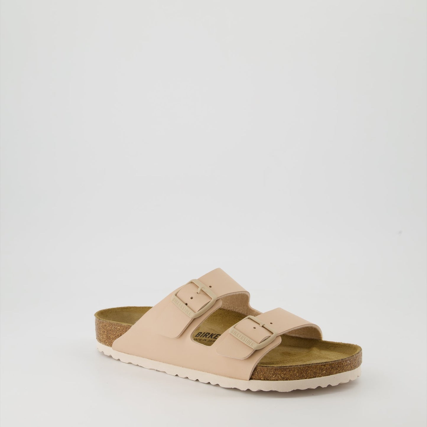 Arizona Birko-Flor, beige sandals, luxury footwear, Birkenstock collection, summer sandals