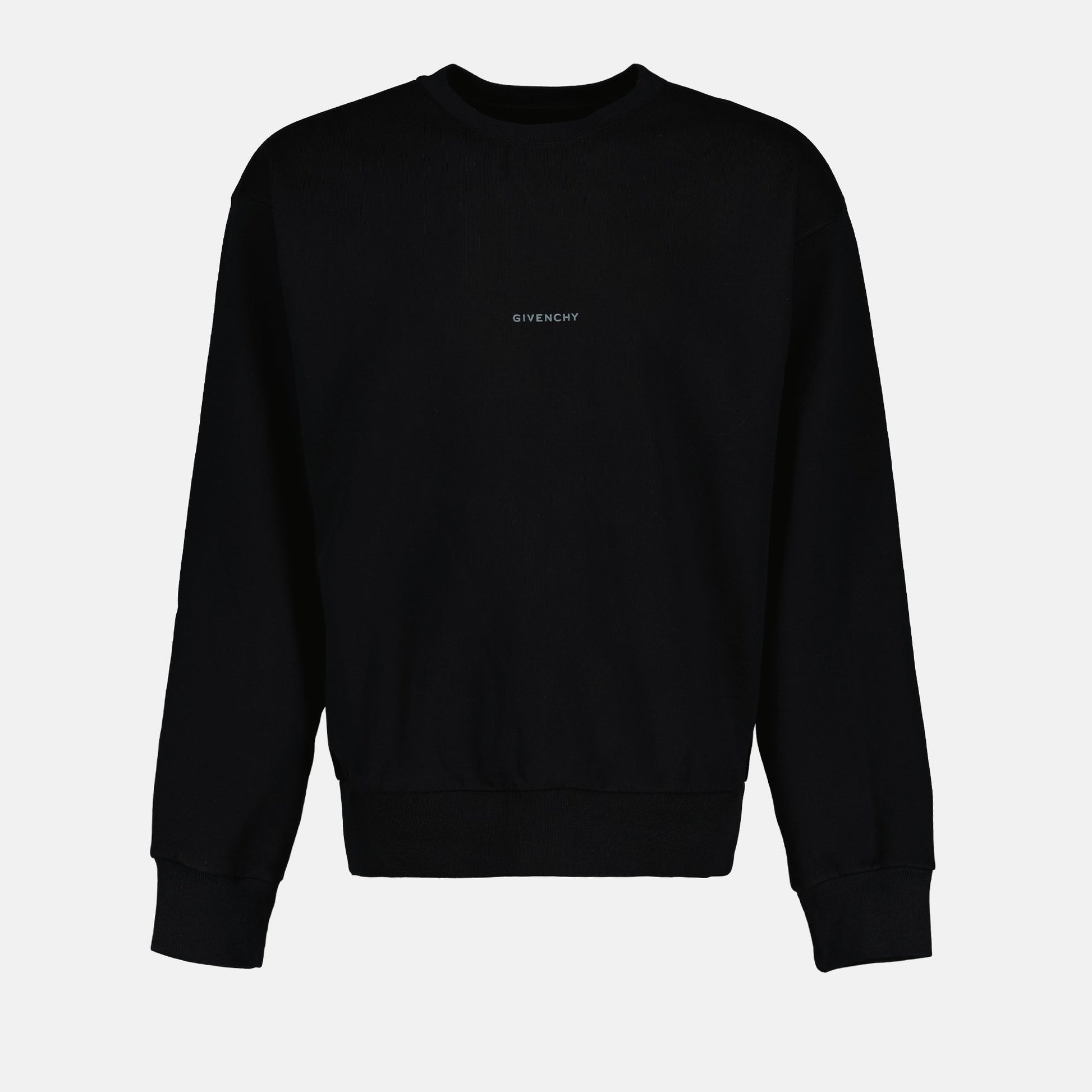 Black Cotton Sweatshirt, Givenchy Logo, Luxury Fashion, Autumn-Winter 2024, High-End Clothing