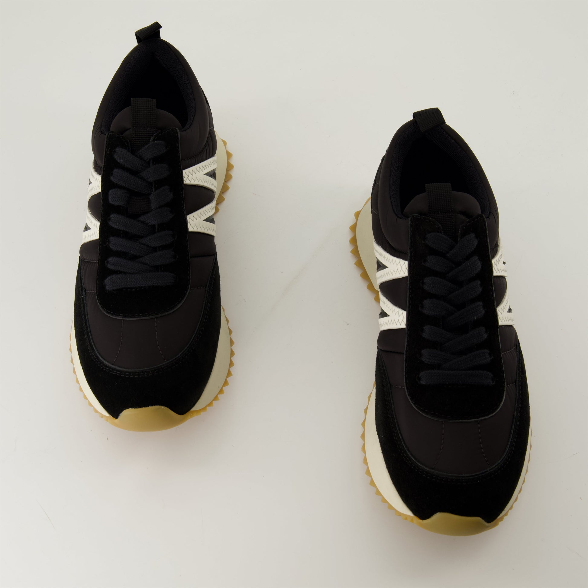 Moncler Pacey Sneakers, Bicolor Sneakers, Nylon and Suede Shoes, Lightweight TPU Midsole, Gum-Tread Soles