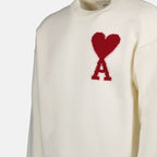 1. Oversized white sweater
2. AMI Paris Ami de Coeur 
3. Wool sweater
4. Luxury men's fashion 
5. Autumn-Winter collections