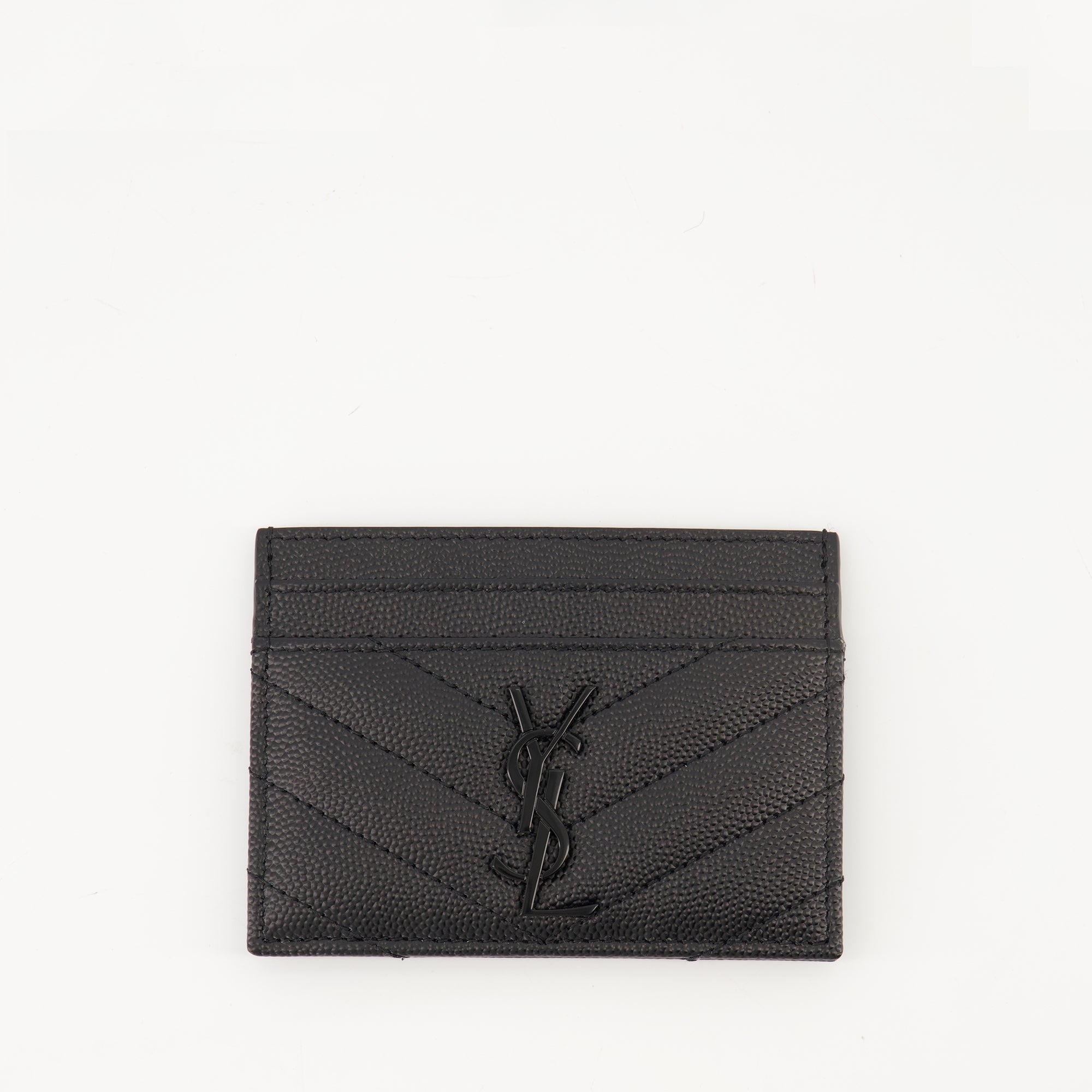 Cassandre card holder, Saint Laurent card holder, grained calfskin, luxury accessories, premium card holder