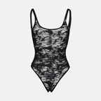 black lace bodysuit, Diesel Megan bodysuit, elegant bodysuit, women's fashion, contemporary style