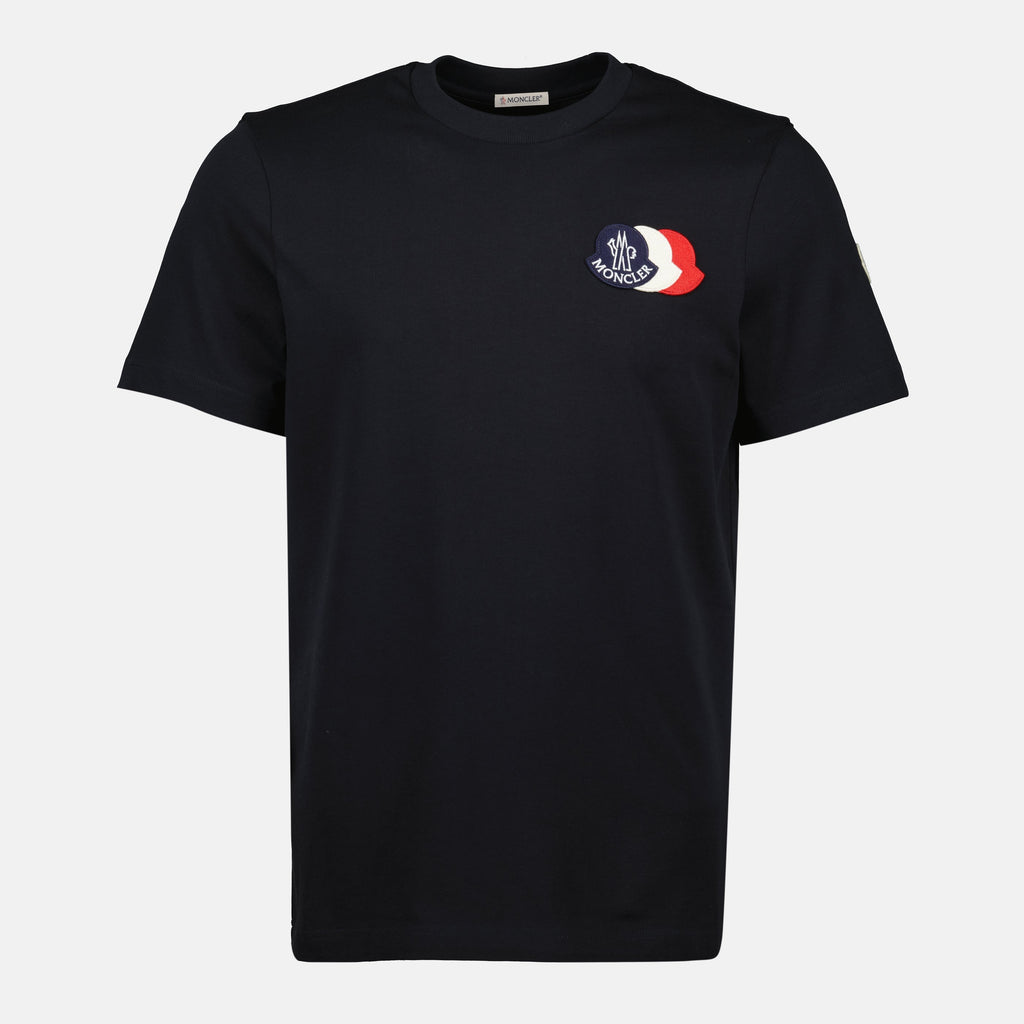 モンクレールのメンズ用トリコロールロゴTシャツの画像 - 2025年秋冬シーズン - 前面ビュー