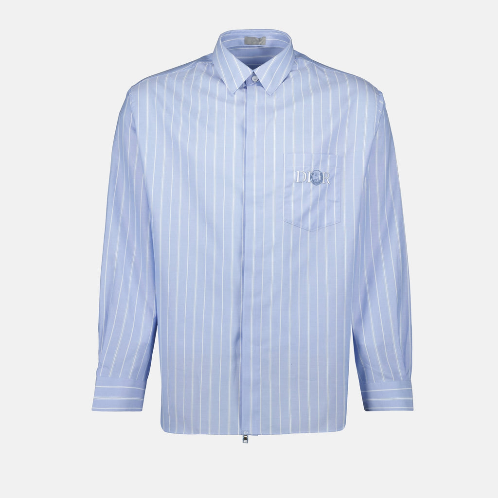 oversized shirt, Dior, Hylton Nel, blue, cotton shirt