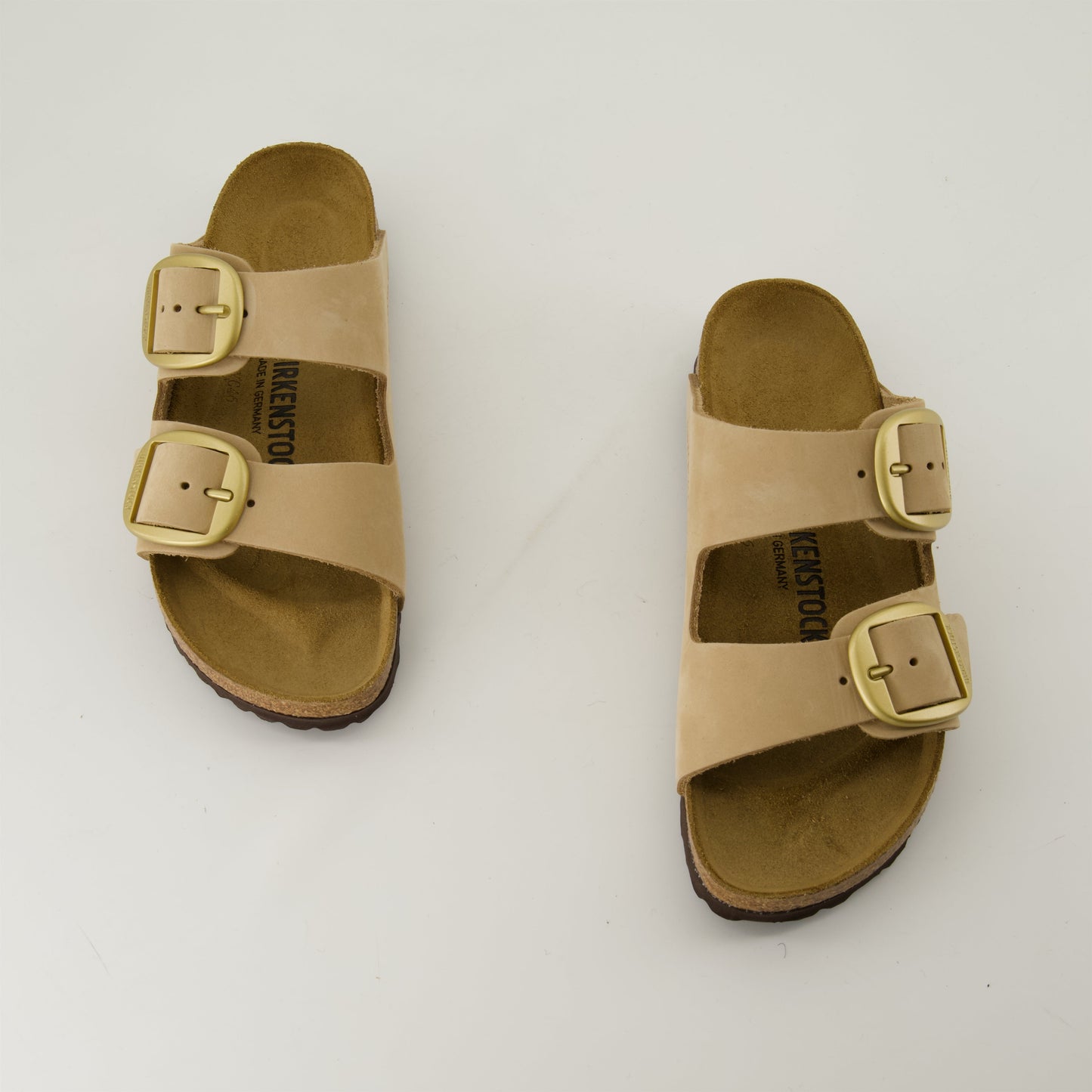 Arizona sandals, big buckle, beige sandals, leather footwear, anatomical footbed