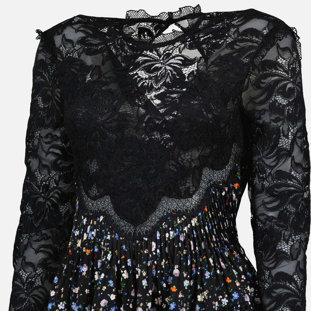 floral lace dress, Rabanne dress, short dress, women's fashion, Autumn-Winter 2025