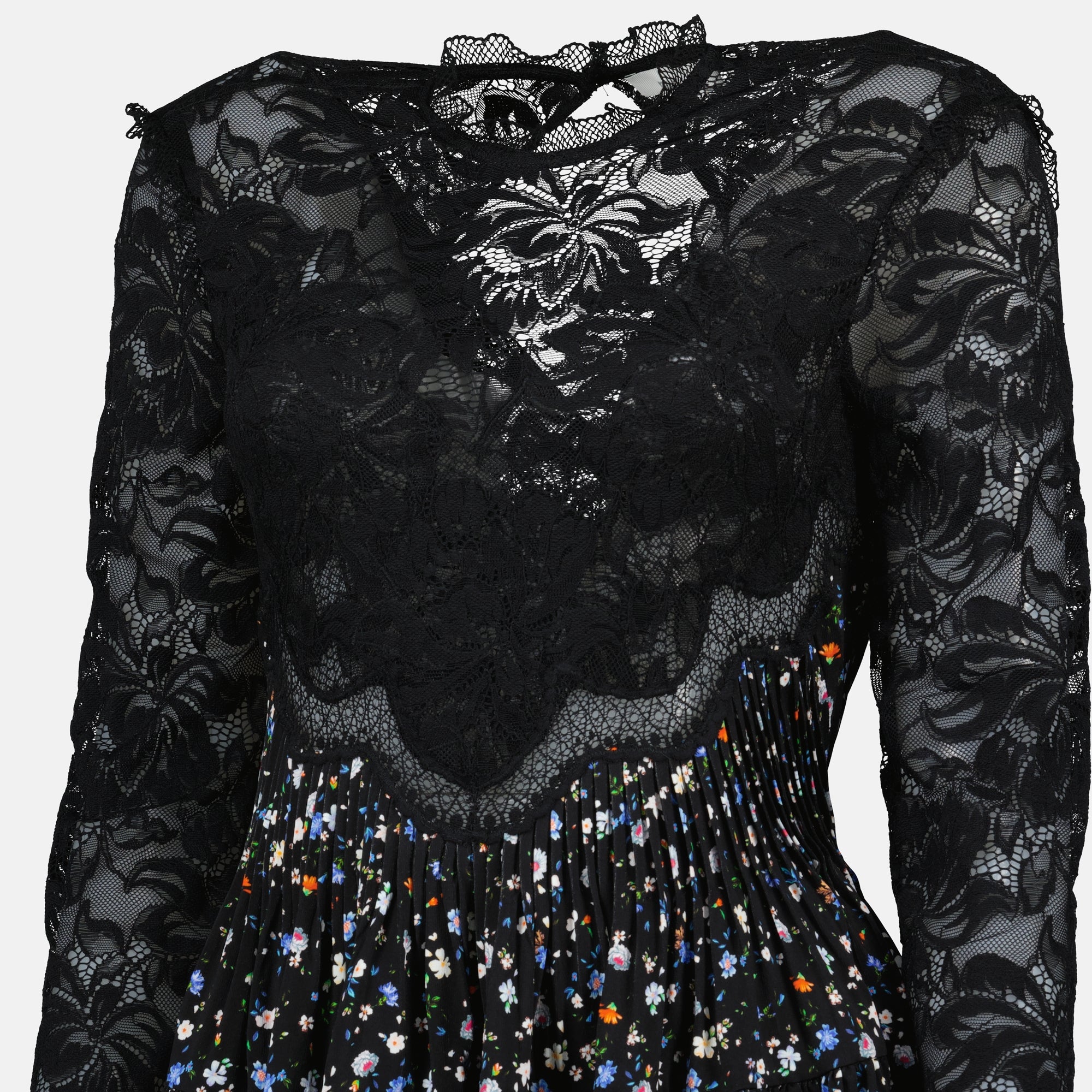 floral lace dress, Rabanne dress, short dress, women's fashion, Autumn-Winter 2025