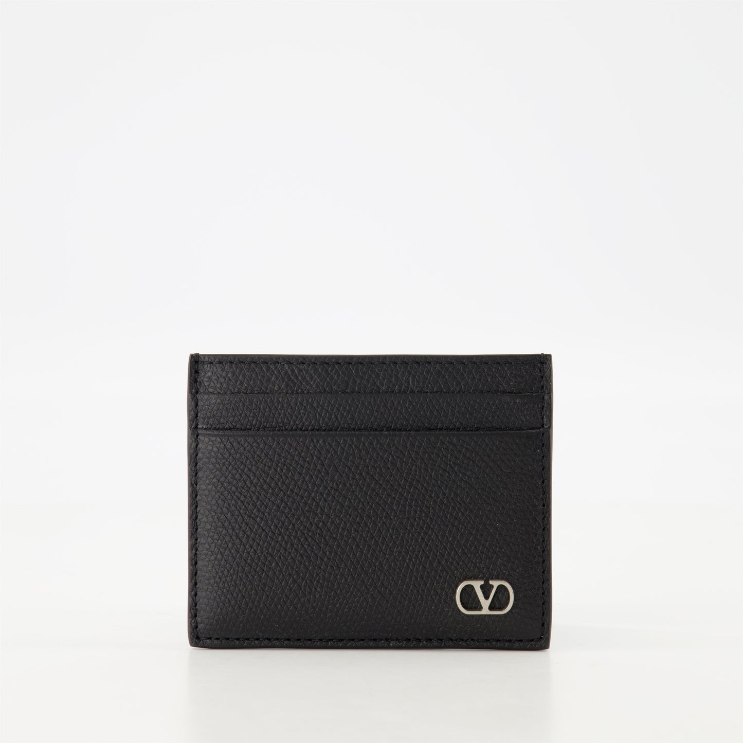 VLogo Signature, card holder, black leather, Valentino, men accessories