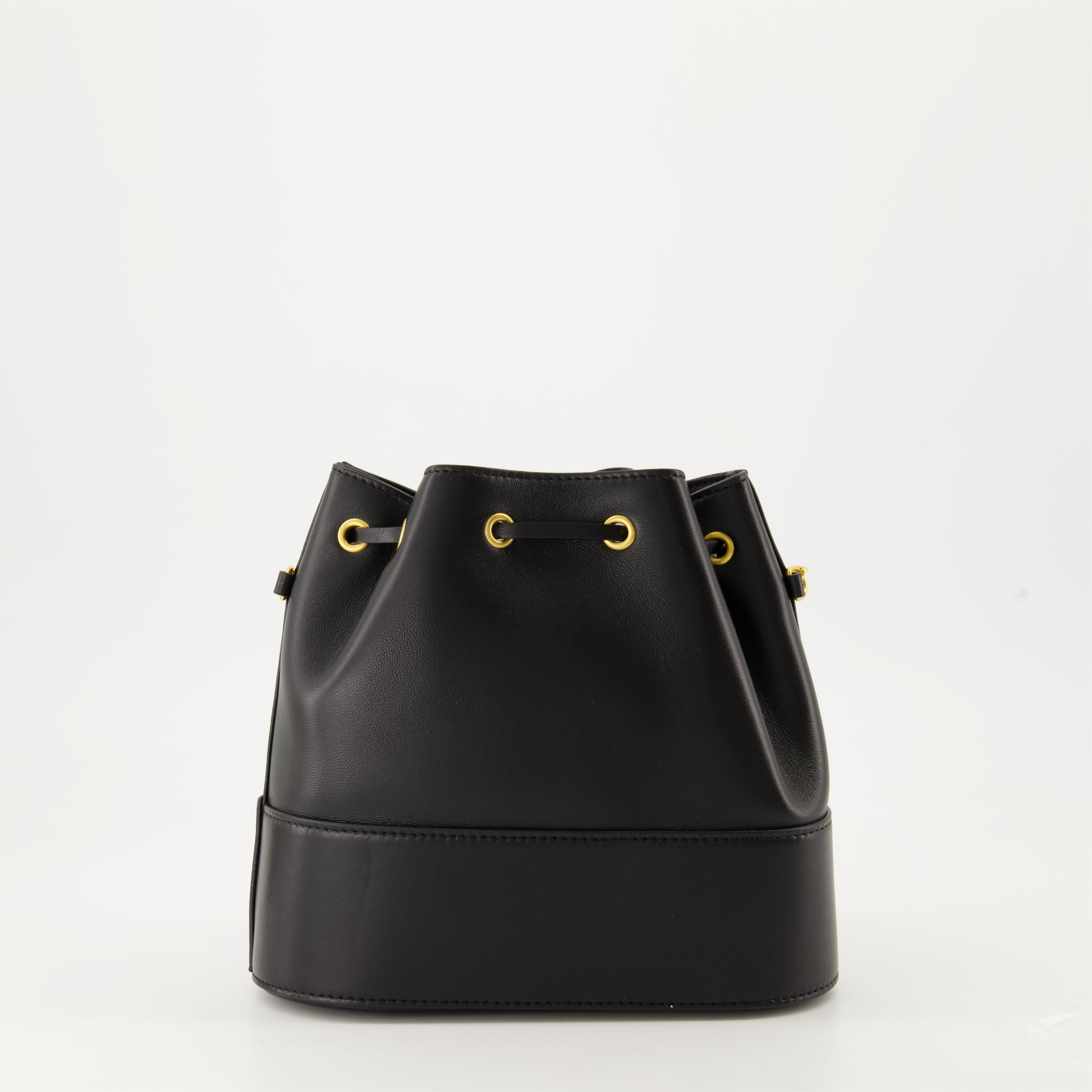 Mini Borsa a Secchiello in Pelle Nappa Nera - Valentino