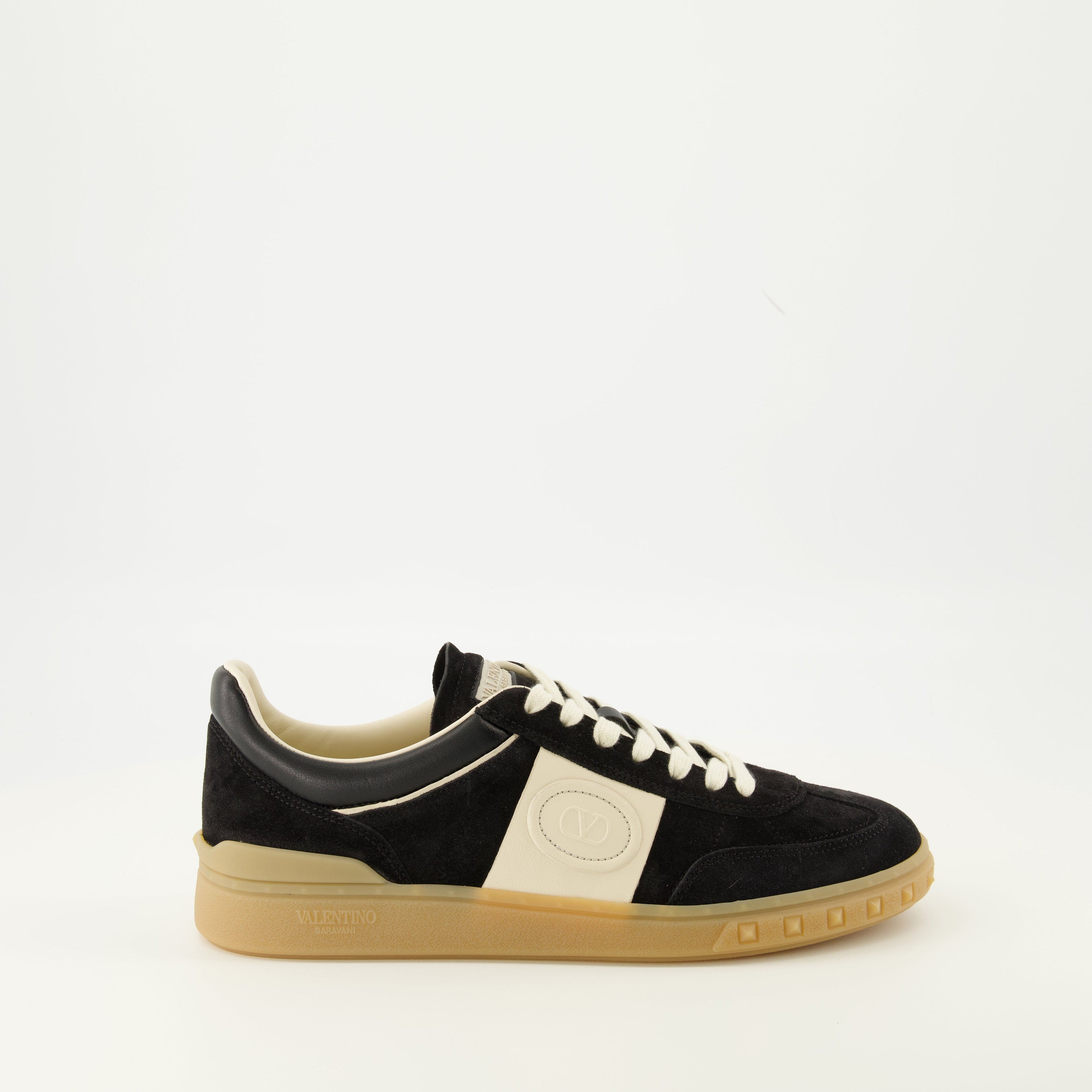 black leather sneakers, Valentino Garavani, modern footwear, men's sneakers, fashion sneakers