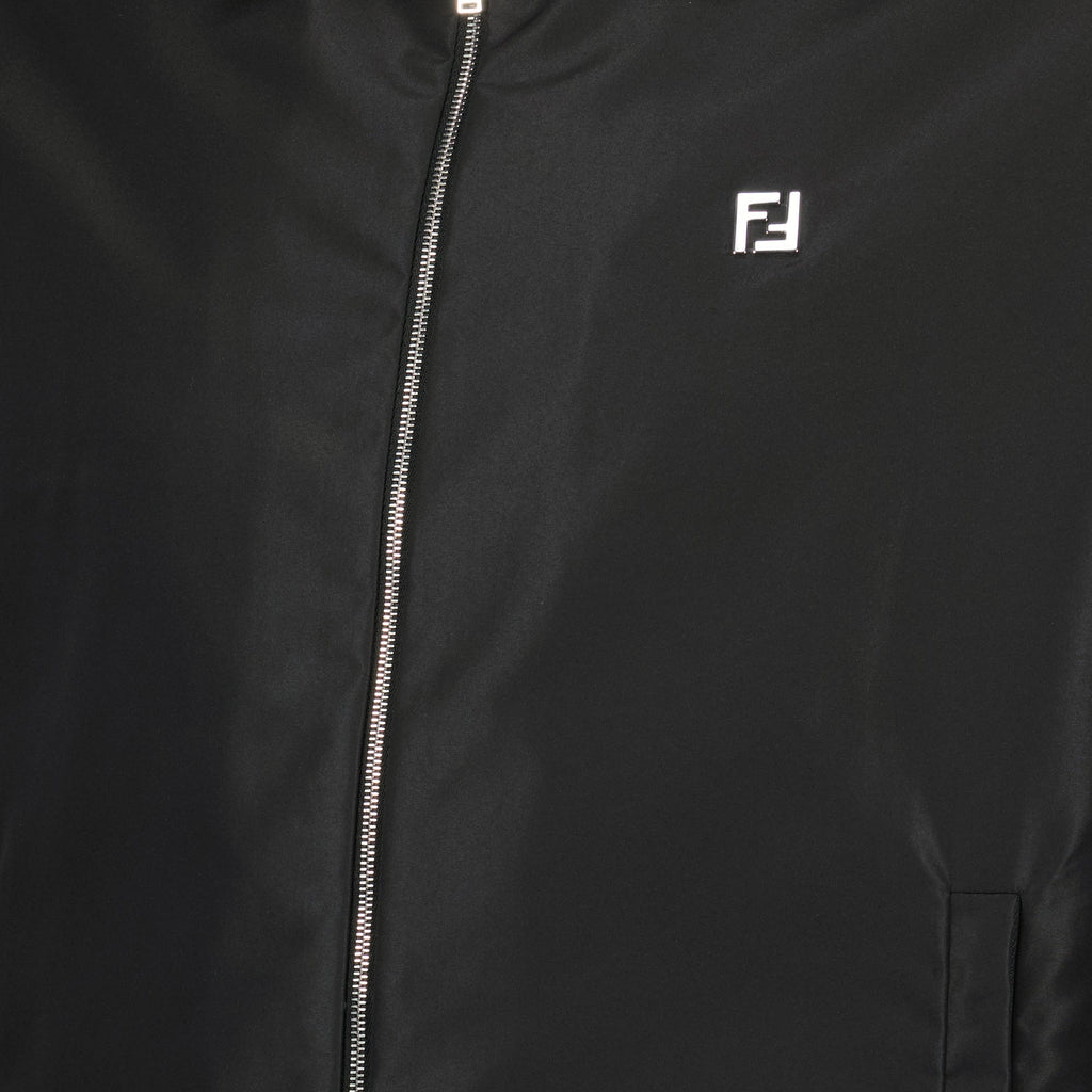 Image of Black Nylon Jacket by Fendi for Men - Season Spring-Summer 2026 - Detail View 1