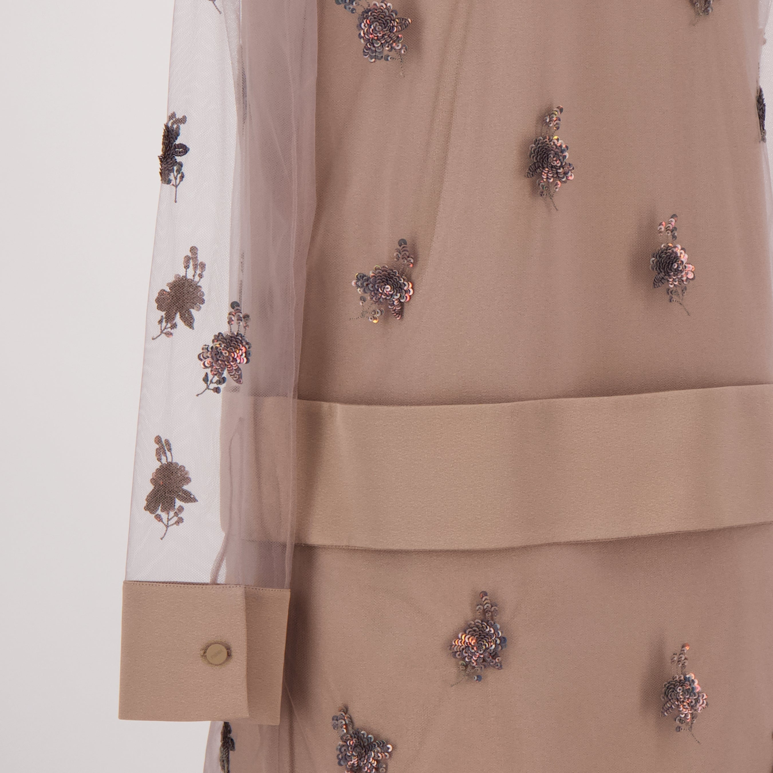 tulle dress, Fendi dress, floral sequin dress, spring-summer fashion, elegant dress