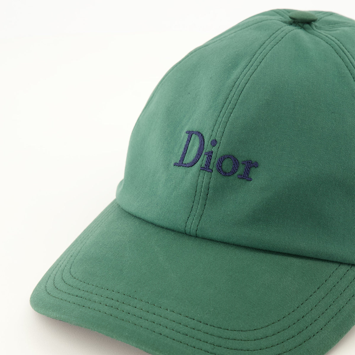 Casquette brodée en coton vert