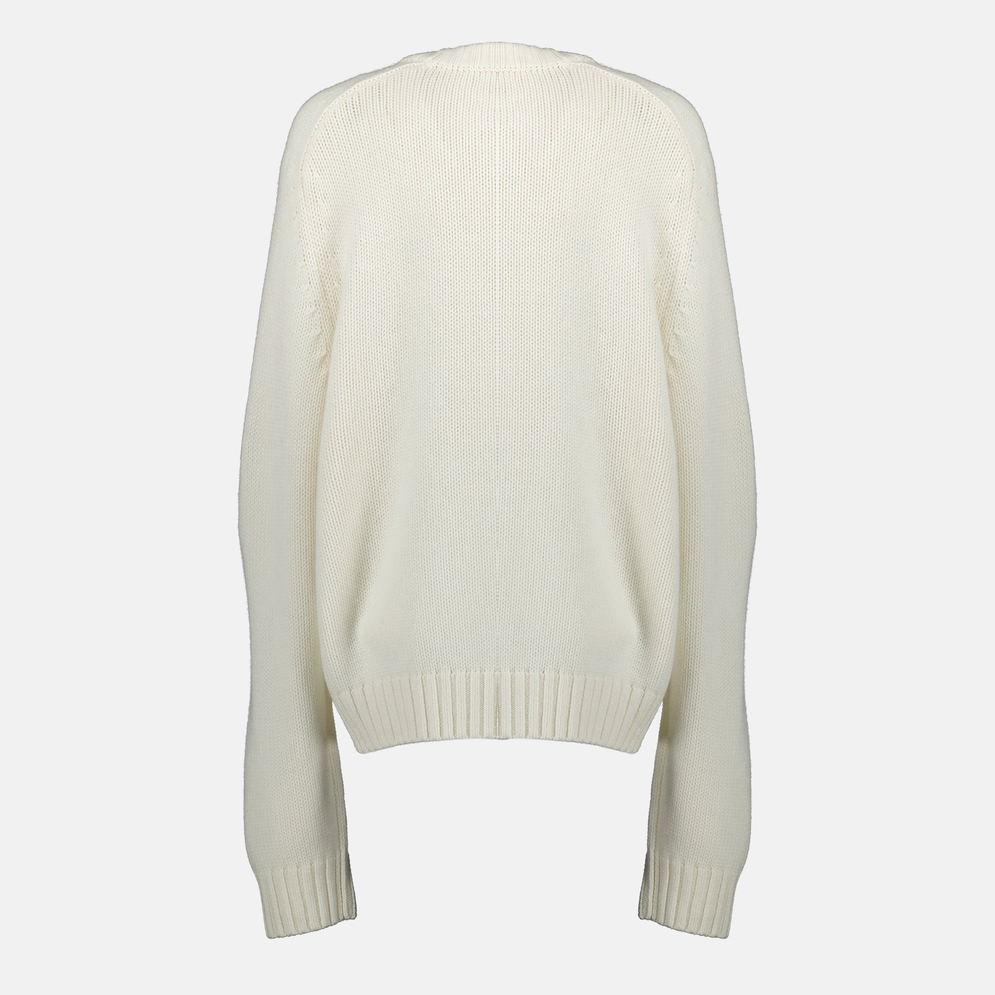 cashmere sweater, white sweater, Khaite, Fall-Winter collection, luxury fashion