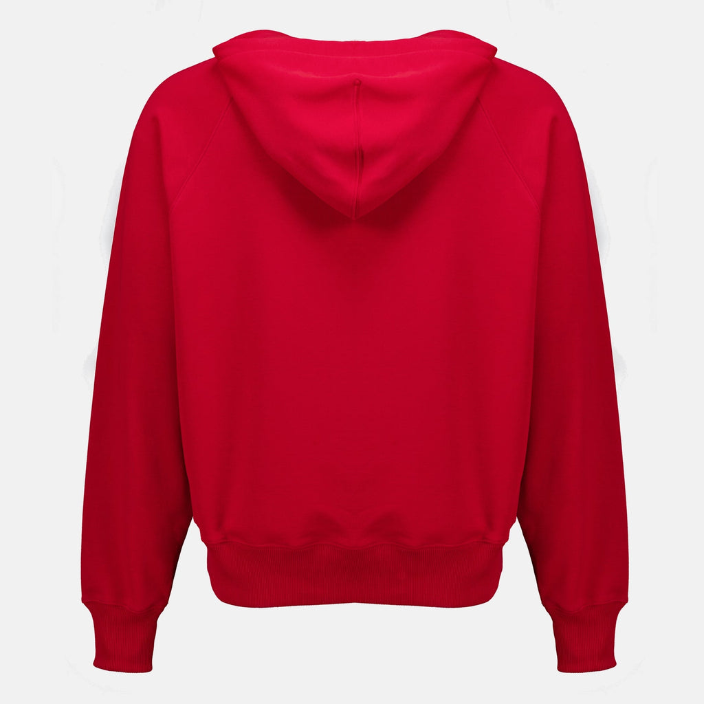 Sweat à capuche rouge brodé