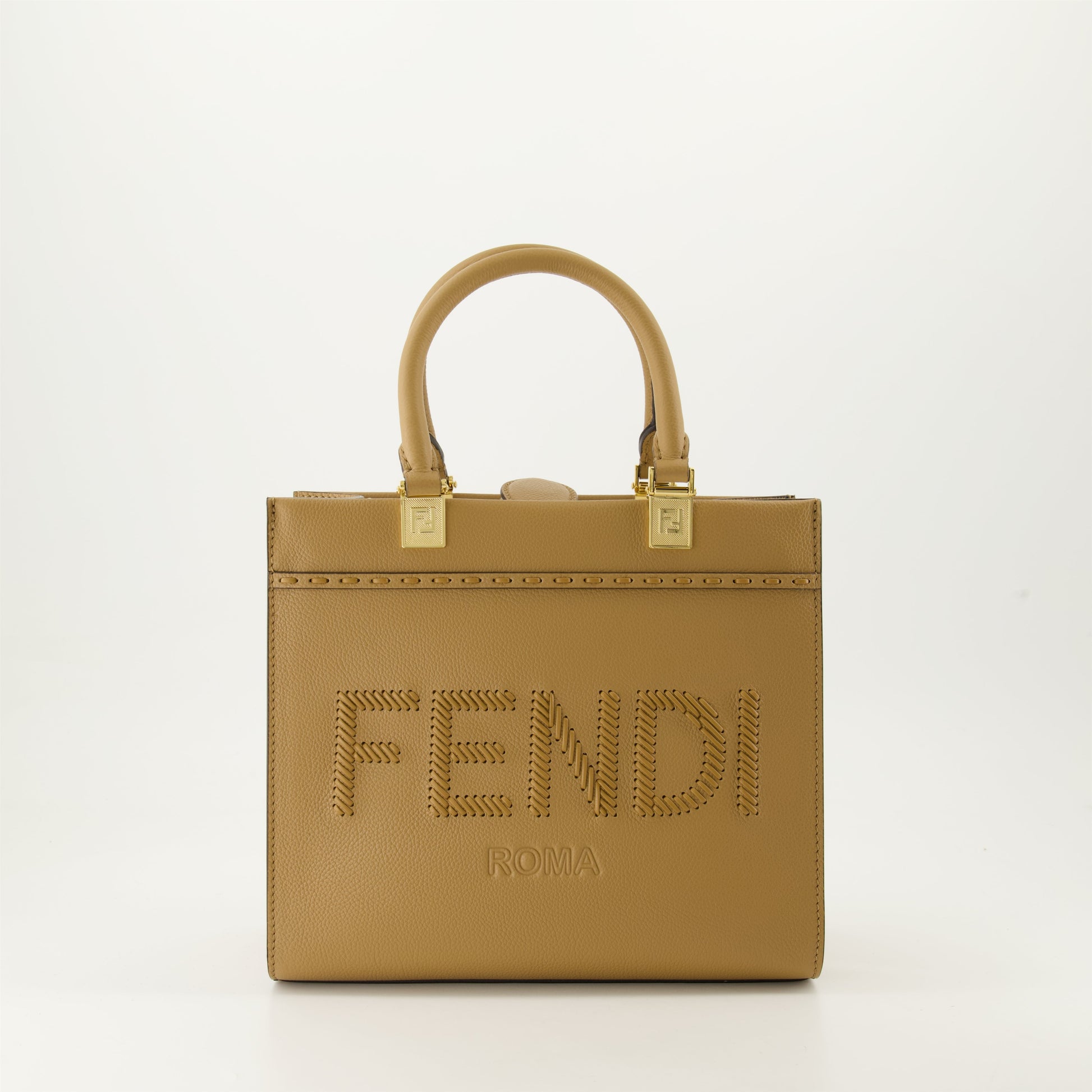 Fendi handbags, brown cabas, smooth leather bag, luxury accessories, high-end fashion