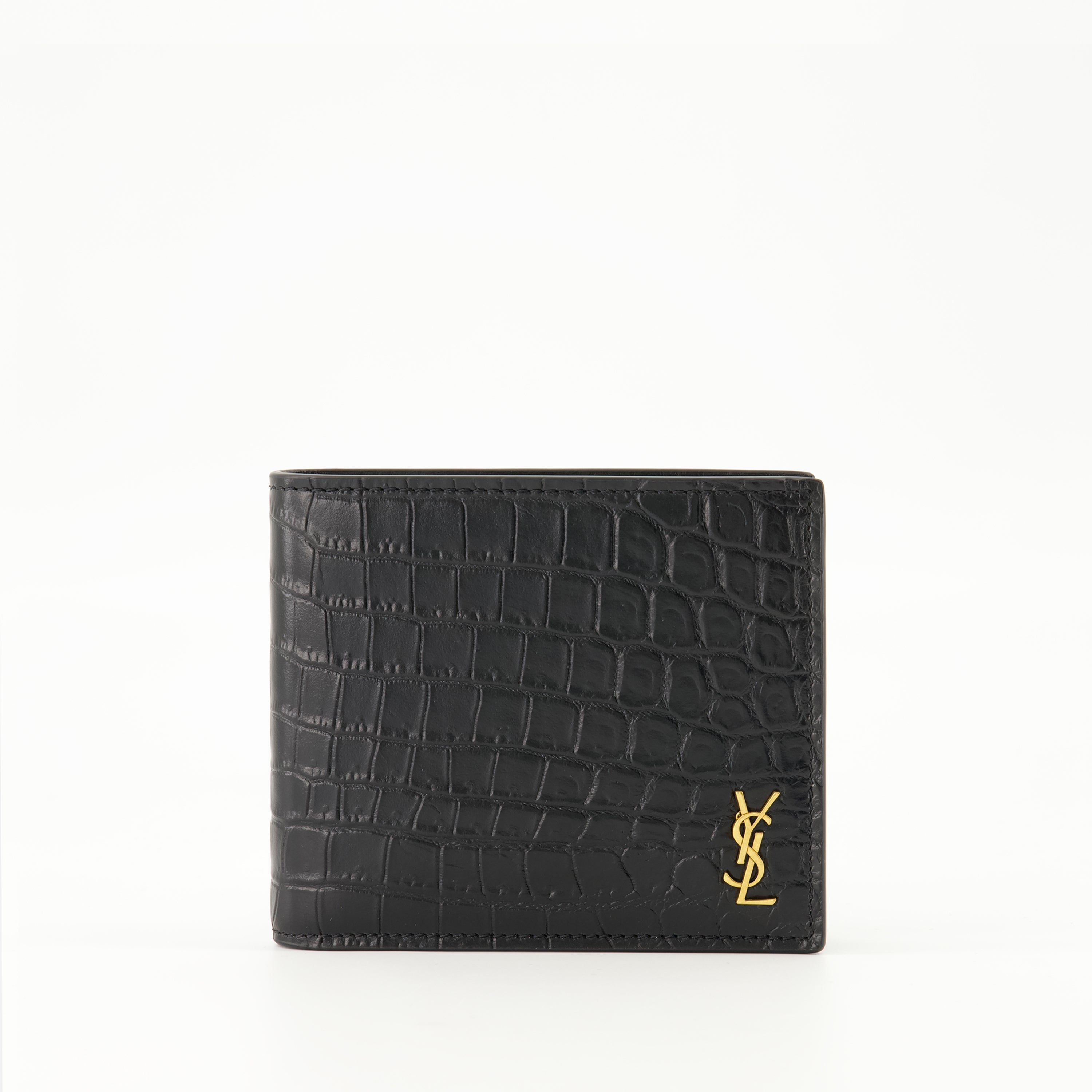 wallet, crocodile embossed, calfskin wallet, luxury accessories, designer wallet