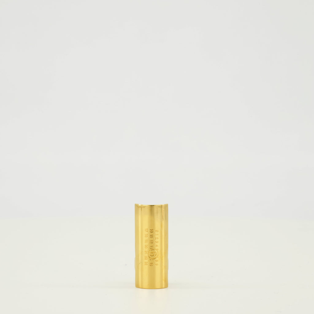 large numeric ring, MM6 jewelry, gold ring, engraved logo, oversized accessories