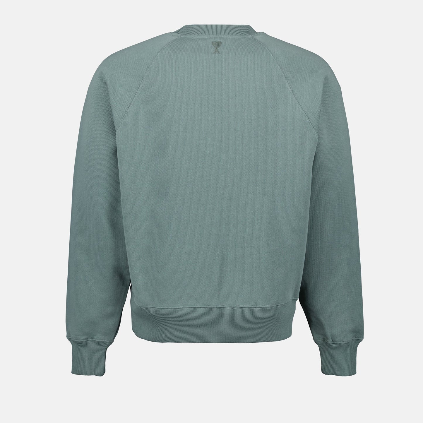 Alexandre Matiussi, green sweatshirt, organic cotton, AMI Paris collection, elegant casualwear