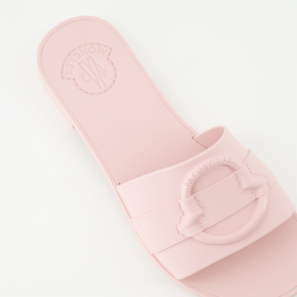 Moncler sandals, rubber sandals, pink sandals, non-slip footwear, spring-summer collection