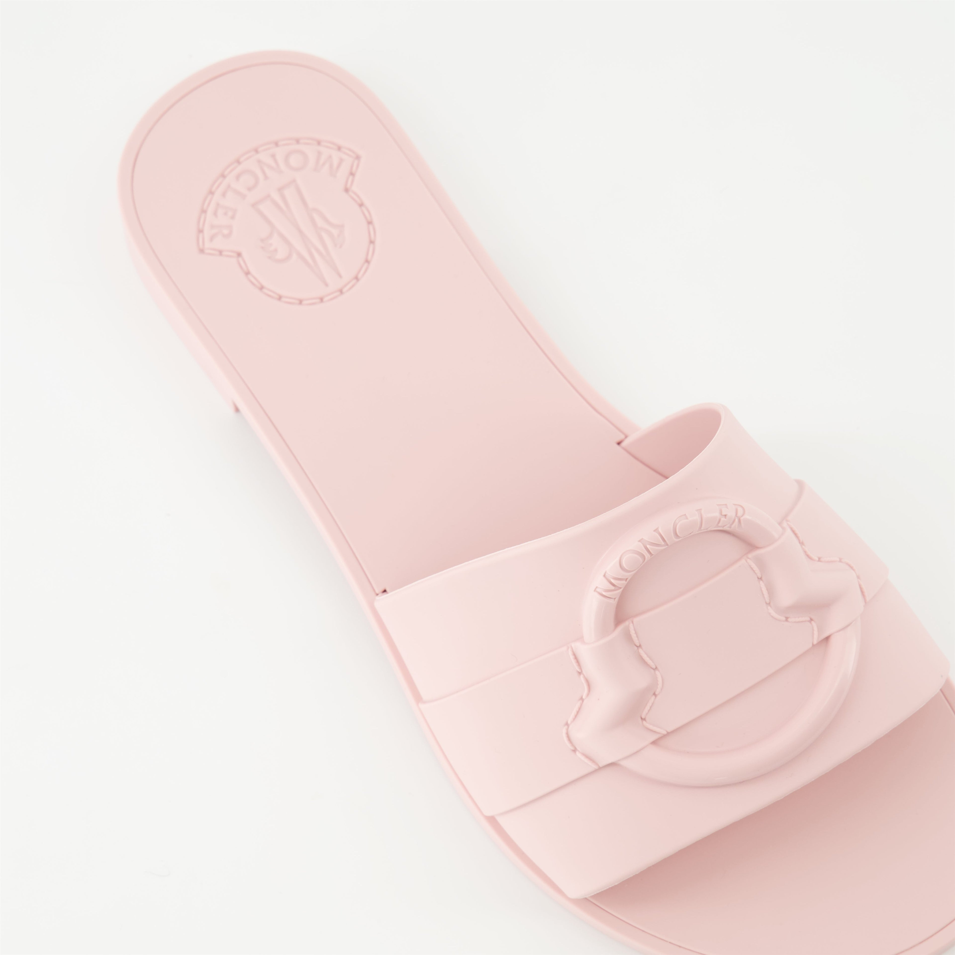Moncler sandals, rubber sandals, pink sandals, non-slip footwear, spring-summer collection