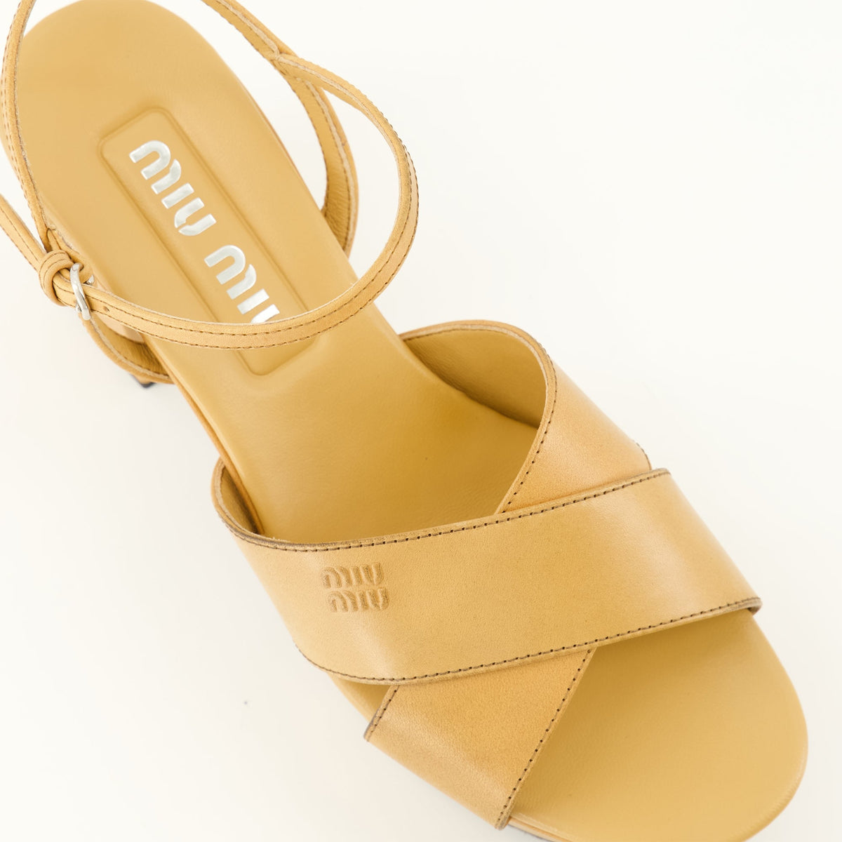 Leather Brown Heeled Sandals