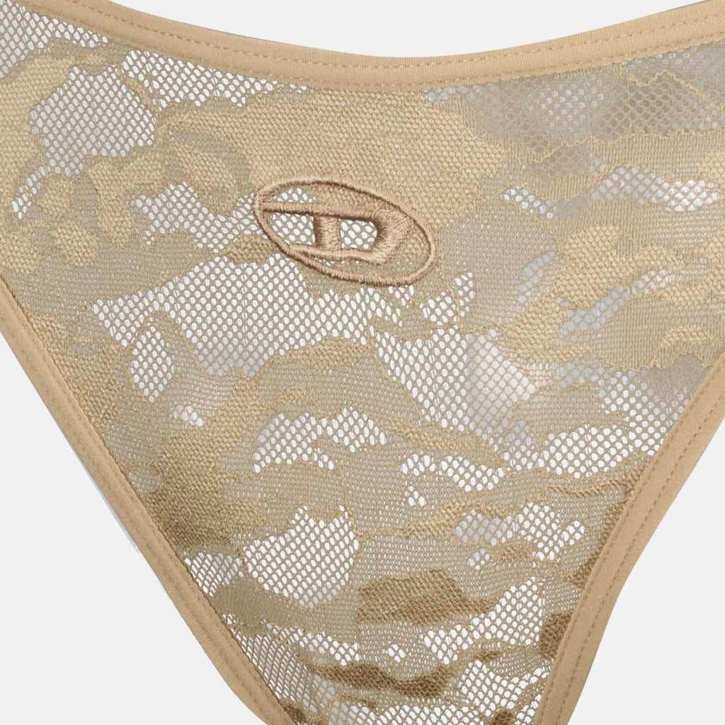 Lace Tanga, Beige Lingerie, Diesel Tanga, Women's Lingerie, Spring-Summer 2025