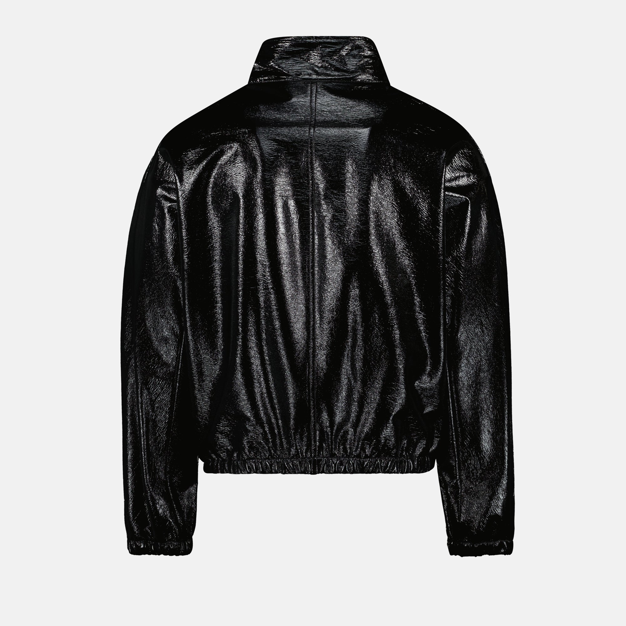 vinyl jacket, Courrèges tracksuit, black tracksuit jacket, modern jacket, men's fashion