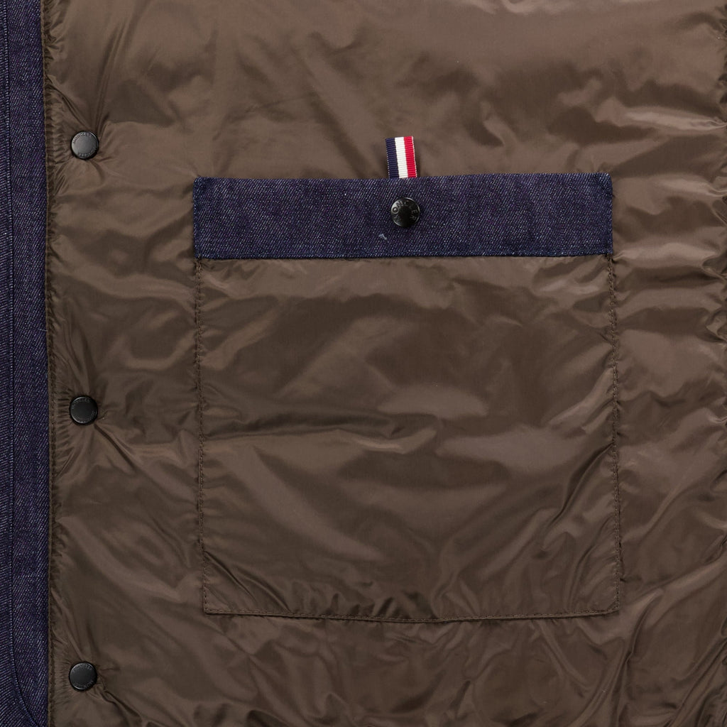 Chaleco de plumón en denim Liorane