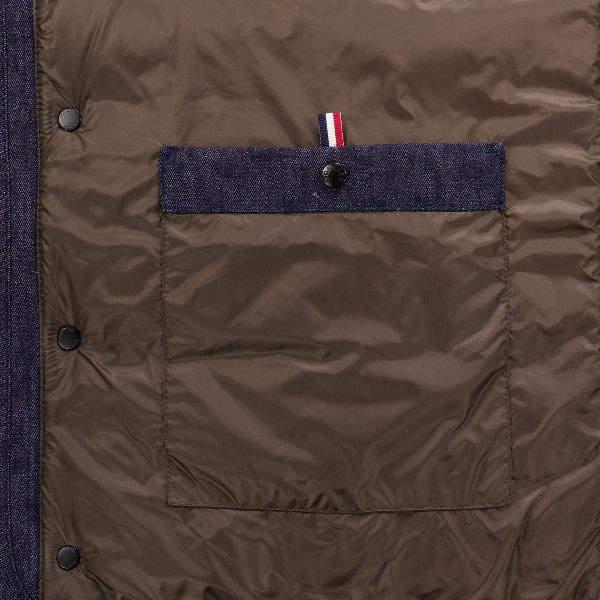 Chaleco de plumón en denim Liorane