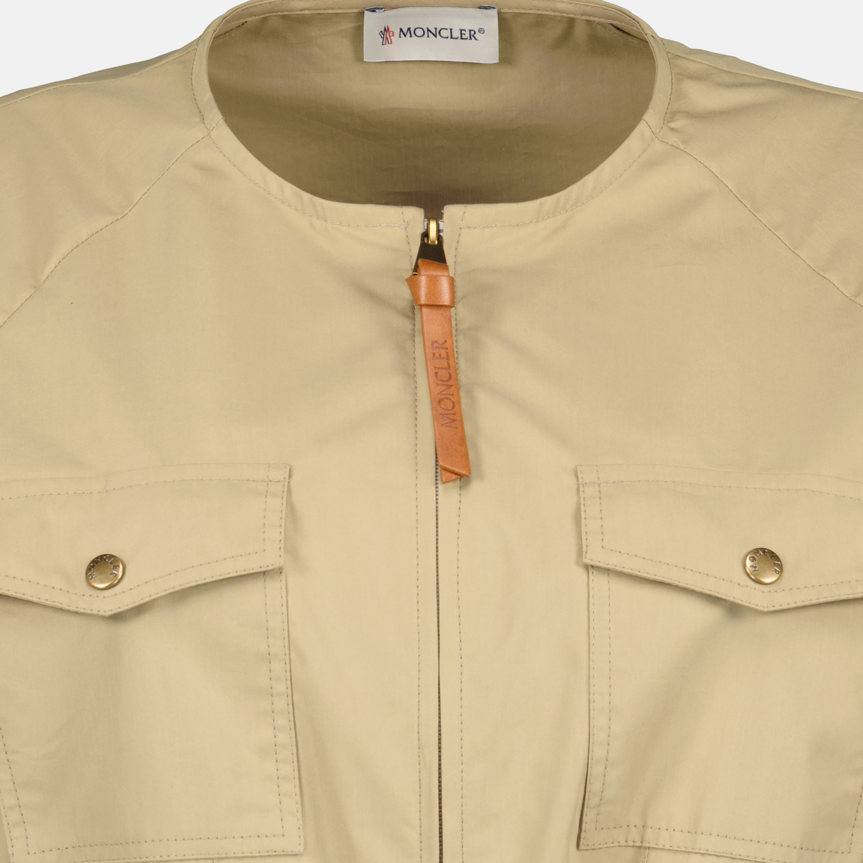 Beige Popeline Dress