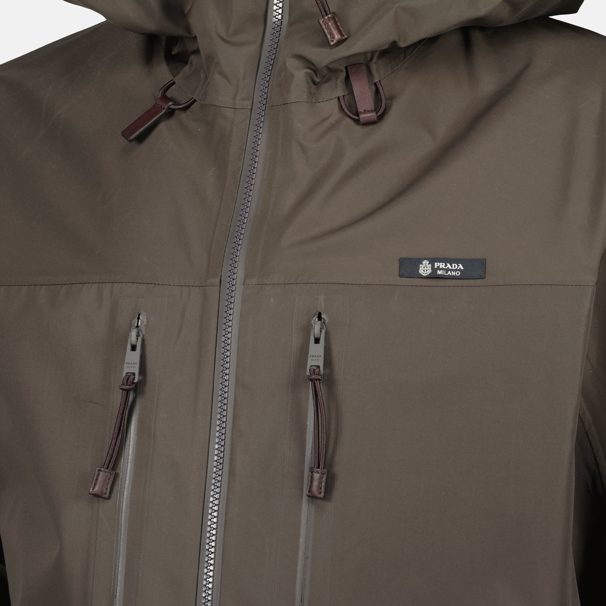 Technical Fabric Brown Jacket