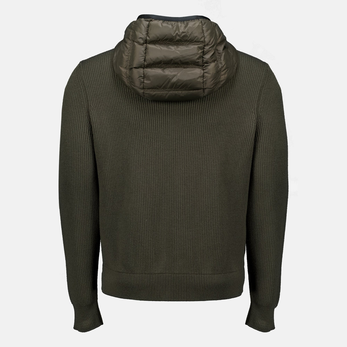 Schwarze Strickjacke aus Wolle und Nylon mit Reißverschluss