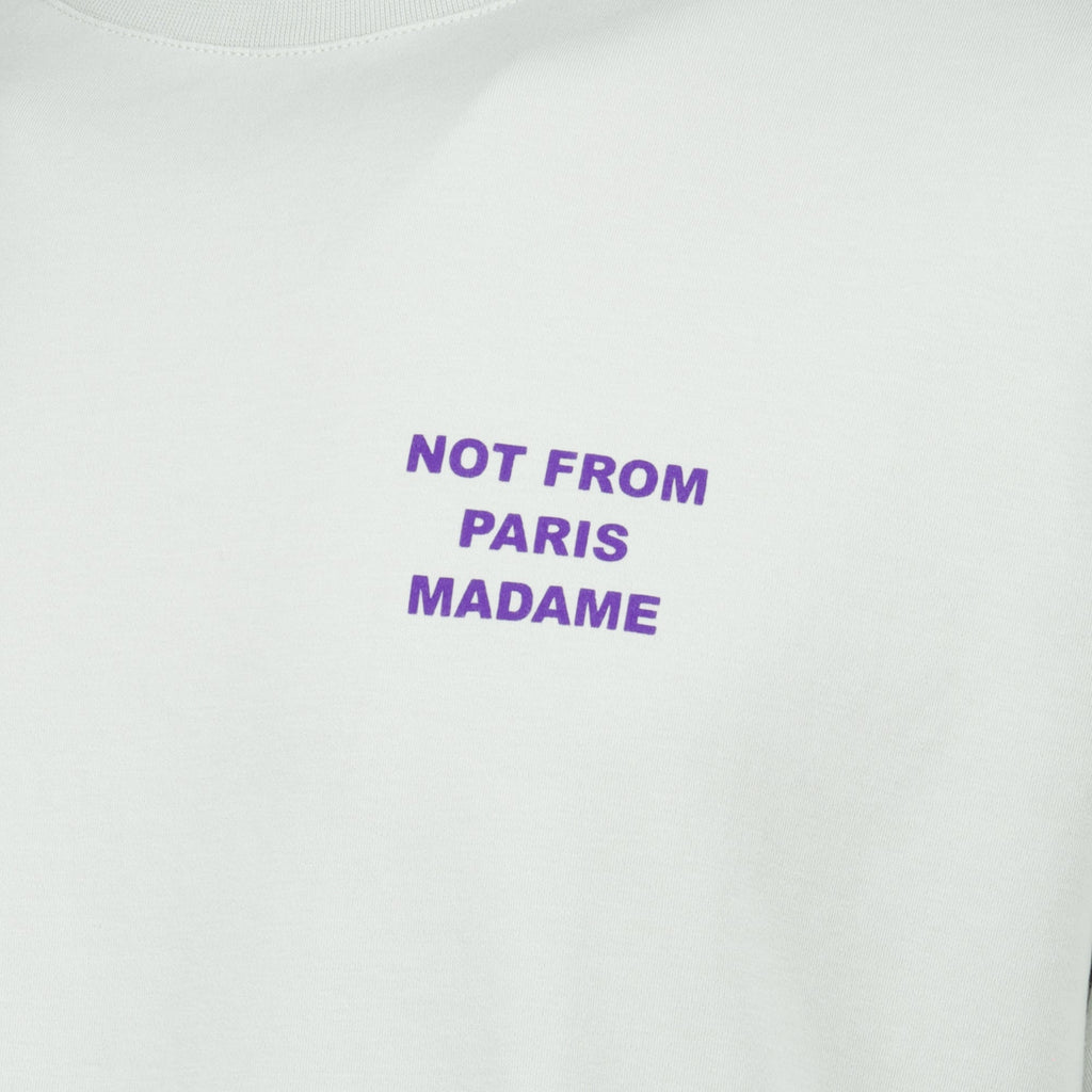 T-shirt gris à imprimé slogan