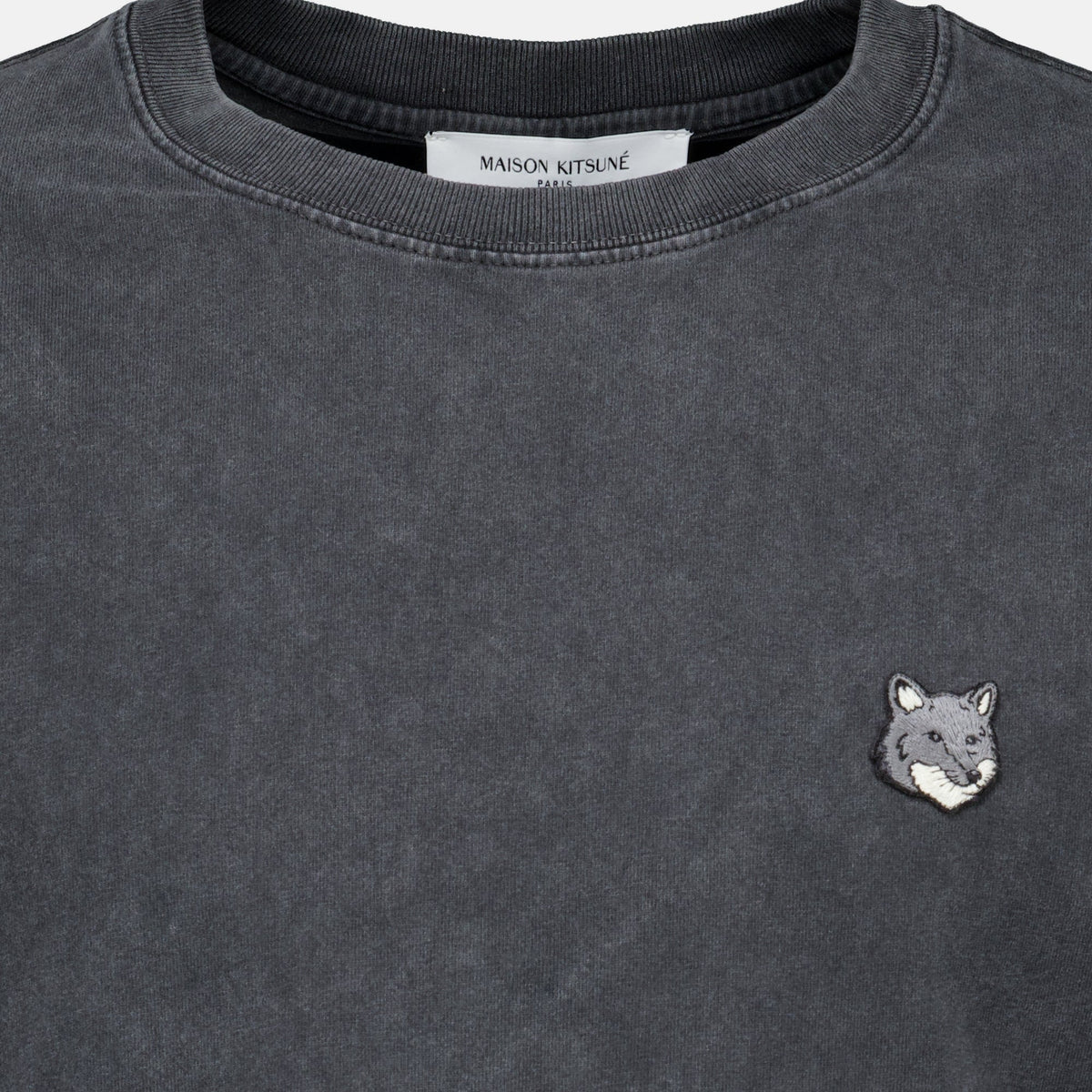 Camiseta gris con bordado Fox