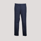 navy trousers, carrot fit trousers, Moncler trousers, cotton pants, stylish trousers