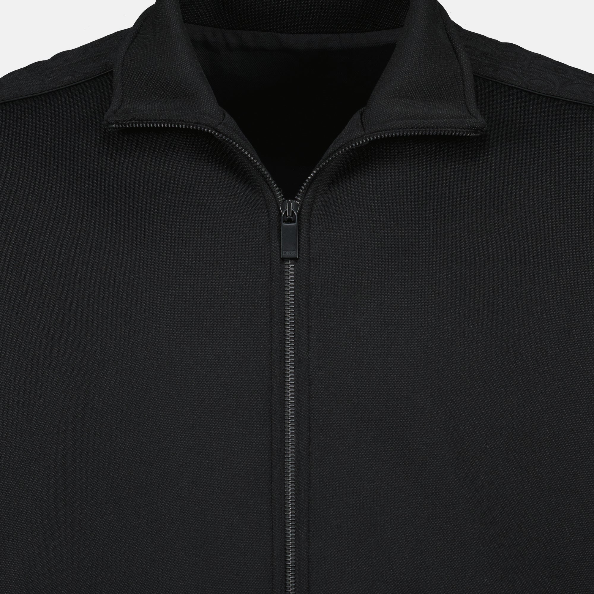 Imagen de la chaqueta de chándal negra Dior Oblique de Dior para hombres - Temporada Otoño-Invierno 2025 - Vista de detalle 1