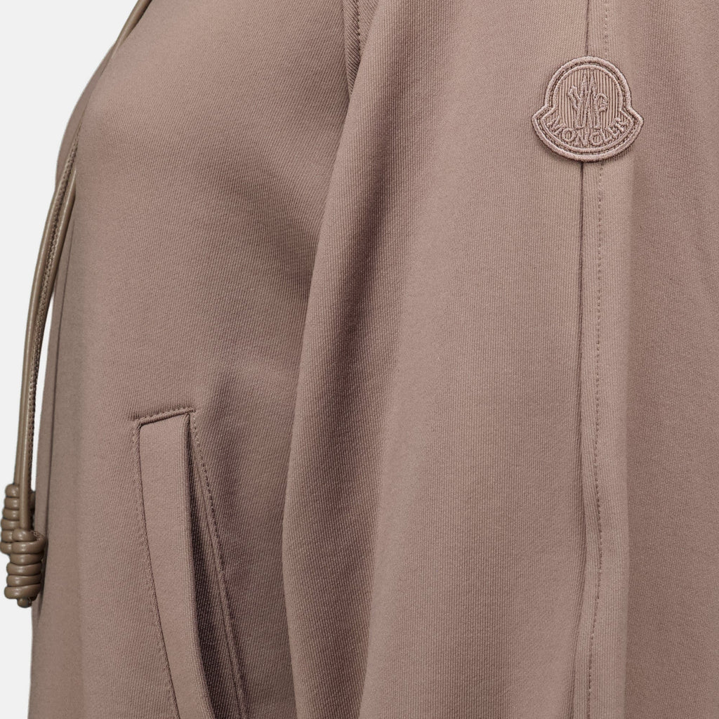Veste zippée en polaire technique marron