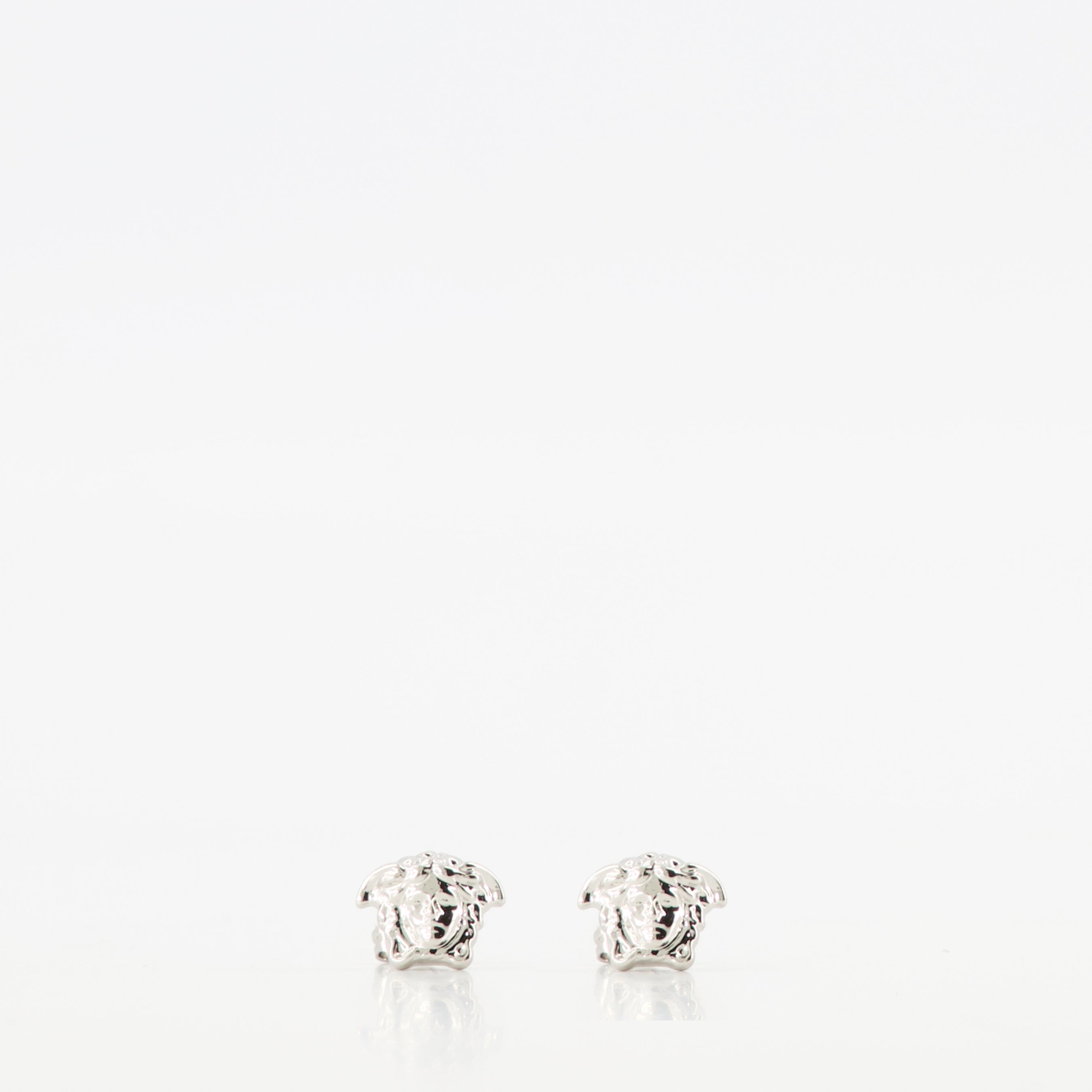Medusa silver earrings, Versace earrings, hypoallergenic jewelry, chic earrings, modern accessories