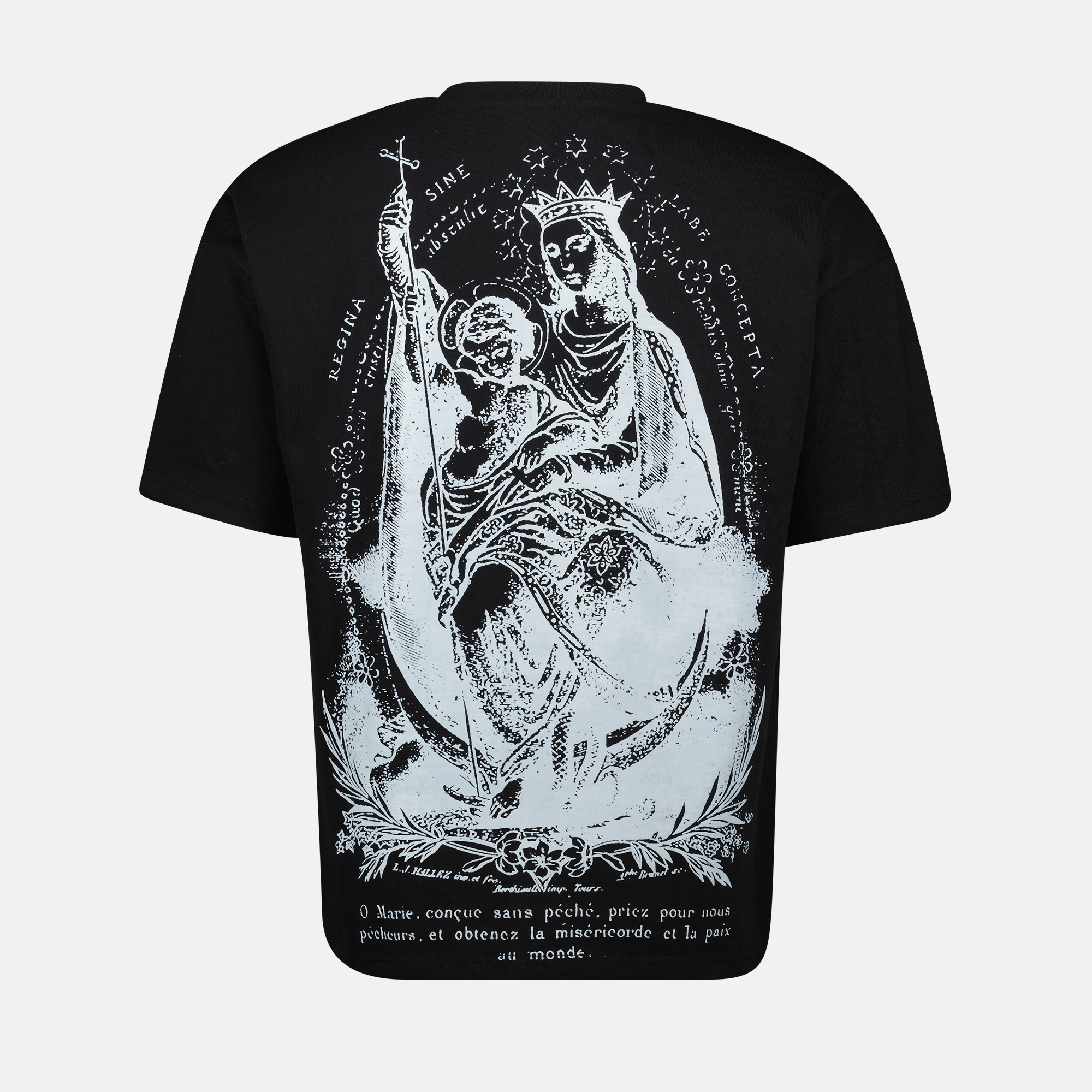 L8スタジオのブラックバージンTシャツの画像 - メンズ - シーズン春夏2025 - 後面ビュー