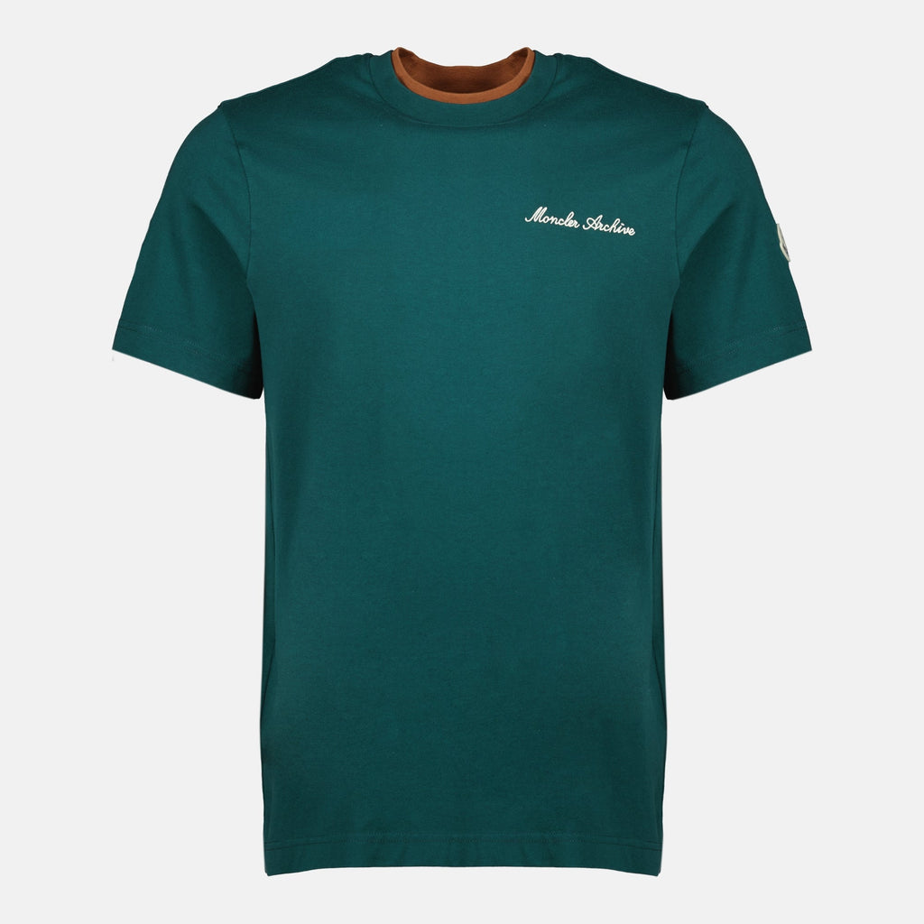 モンクレール刺繍ロゴTシャツの画像 - メンズ・モンクレールのためのメンズ - シーズン春夏2026 - 前面ビュー