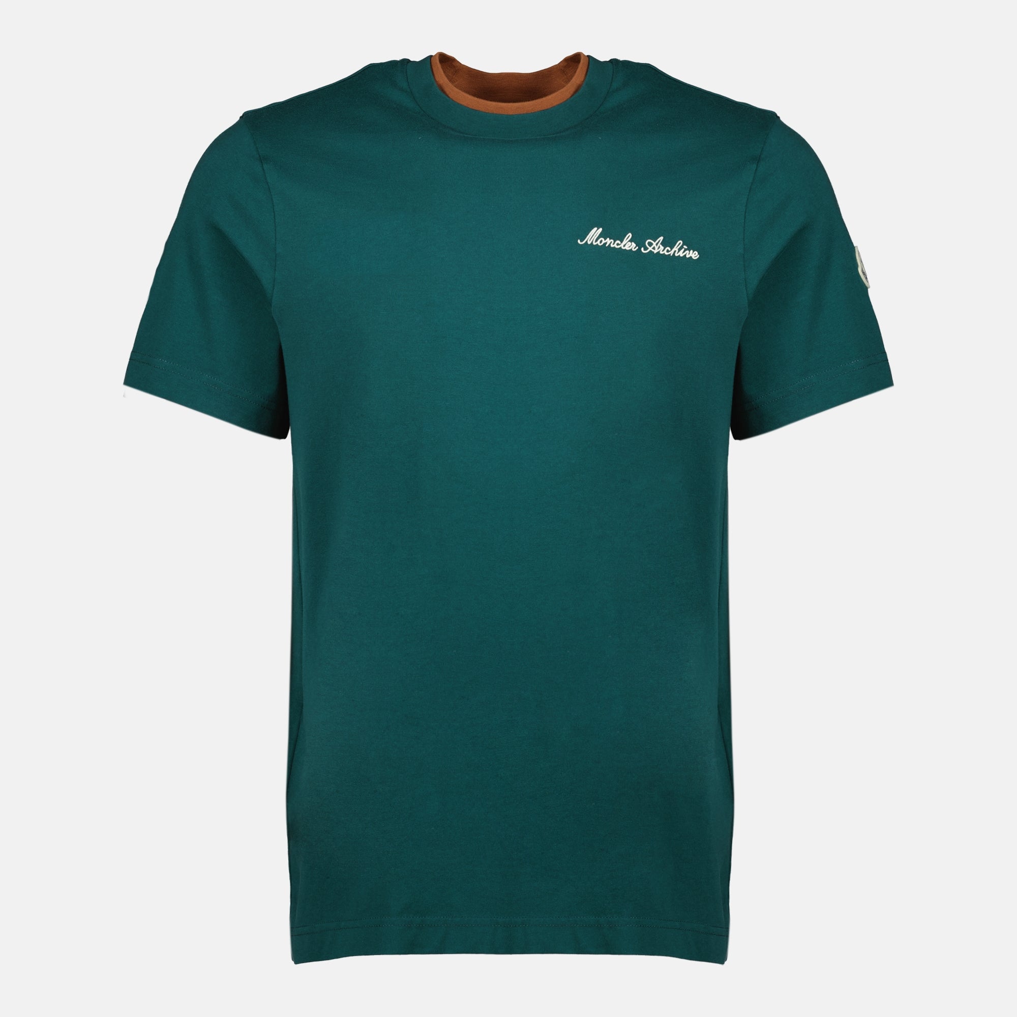 モンクレール刺繍ロゴTシャツの画像 - メンズ・モンクレールのためのメンズ - シーズン春夏2026 - 前面ビュー